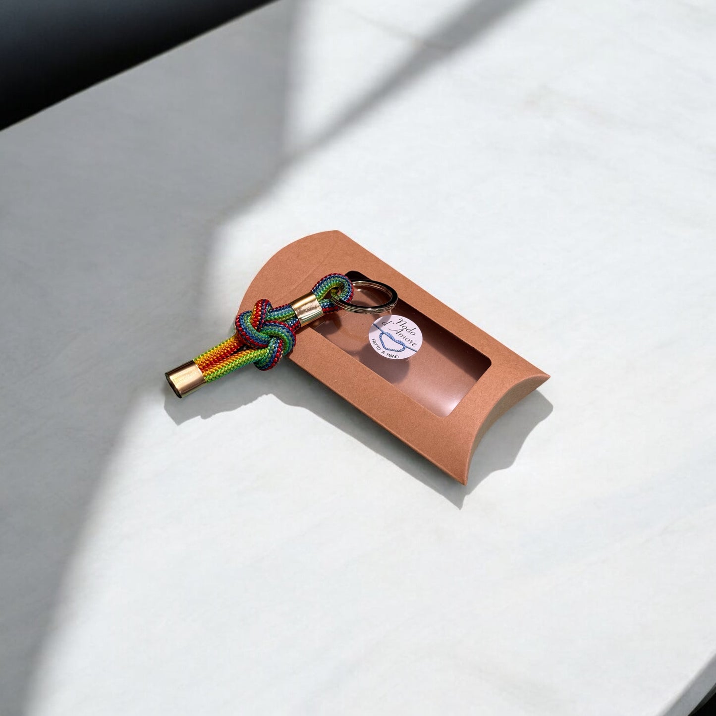 Portachiavi Nodo d'amore Rainbow