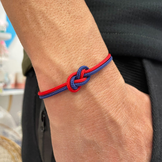 Bracciale Rossoblù Doppio Nodo Savoia